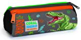 Coral High Gri Yeşil Dinazor Çekçek Okul Çantası Seti - Işıklı Tekerlekler - Erkek Çocuk