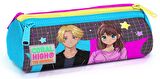 Coral High Mavi Pembe Anime Çekçek Okul Çantası Seti - Işıklı Tekerlekler - Kız Çocuk