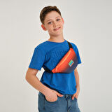 Coral High Siyah Turuncu Gradyan Bel Çantası ve Bozuk Para Çantası Seti - Erkek Çocuk