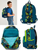 Coral High Üç Gözlü İlkokul Sırt Çantası Seti Yeşil Yazılı Erkek Çocuk