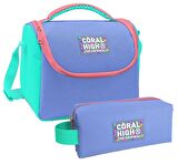 Coral High Derin Mavi Desenli Erkek Çocuk Isı Yalıtımlı Beslenme Çantası ve Kalemlik Seti