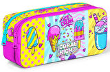 Coral High Mixed Dondurma Desenli Kız Çocuk Okul Beslenme Kalemlik ve Bel Çantası Seti - İlkokul İçin Uygun