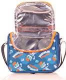 Kaukko Erkek Çocuk Isı Yalıtımlı Beslenme Çantası ve Kalemlik Seti - Mavi Turuncu Basketbol