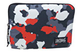 Jacbag Kırmızı Kamuflaj Kız ve Erkek Çocuk Tablet Çantası/Kılıfı (Suya Dayanıklı Malzeme)