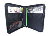 Jacbag Saks Mavi A4 Organizer Fermuarlı Dosya ve Evrak Çantası (Erkek)