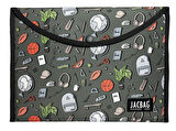 Jacbag College Unisex A4 Çıtçıtlı Dosya Defter Tablet ve Evrak Çantası