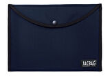 Jacbag Lacivert Erkek A4 Çıtçıtlı Dosya Defter Tablet ve Evrak Çantası