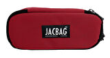 Jacbag Kırmızı Kadın/Kız Çocuk Oval XL Organizer Kalem Kutusu Kalemlik