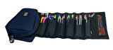 Jacbag Lacivert Organizer Roll Up Düzenleyici Kalem Kutusu/Kalemlik