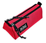 Jacbag Dual Prime İki Bölmeli Üçgen Kırmızı Kız Çocuk Kalem Çantası
