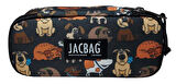 Jacbag Sevimli Köpekler Oval XL Organizer Kalem Kutusu Kalemlik