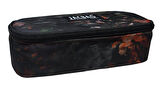 Jacbag Yeşil Yapraklı Oval XL Organizer Kalem Kutusu Kalemlik
