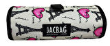 Jacbag Paris Senior Sanatsal Rulo Organizer Kalem Çantası (Gri/Pembe - Kız Çocuk/Kadın)