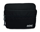 Jacbag Siyah Üç Bölmeli Tablet ve Telefon Çantası/Kılıfı - Kadın/Erkek