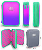 Coral High Pembe Mor Gradyan Kız Çocuk Okul Çantası ve Organizer Kalemlik Seti 23762 11137