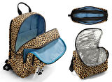 Coral High İlkokul ve Ortaokul Okul Çanta Üçlüsü - Kız Çocuk, Kahverengi Leopar