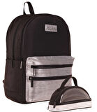 Kaukko Magic Dreams Okul Sırt Çantası ve Şeffaf Kalem Çantası Seti - Kız Çocuk - Siyah