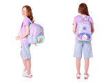 Kaukko Kids Denizkızı Nakışlı ve Baskılı Okul Çantası (L5225) ve Thermo Beslenme Çantası (L7225) Seti - Kız Çocuk