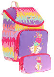 Kaukko Kırmızı Mor, Dondurma Temalı, Kız Çocuk Okul Çantası ve Kalem Çantası Seti - L5247+L8247