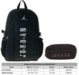 Jordan Air New York Black Siyah İkili Sırt Çantası ve Kalemlik Seti - Erkek Çocuk - SETJA-Q3162C