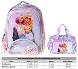 Wow Generation Friends İkili Okul Çanta Seti - Pembe Friends Baskılı Kız Çocuk SETWG-W6054B