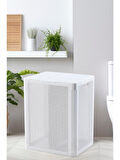 Omnipazar SY-4632 Smart Duo İki Bölmeli Kirli Çamaşır Sepeti 84 Litre Beyaz
