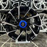 15 inç 4x100 CLİO 6 TECHNO ESPRİT ALPİNE Siyah Elmas Kesim Jant Modeli Renault