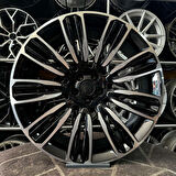 22 inç 5x108 RANGE ROVER VOUGE Siyah Elmas Kesim Jant Modeli Land Rover