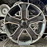 22 inç 5x120 RANGE ROVER UYUMLU Gun Metal Elmas Kesim Jant Modeli Land Rover