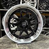 16 inç 4x100 CLİO SYMBOL CİVİC UYUMLU Siyah Elmas Kesim Jant Modeli Renault Honda