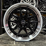 15 inç 4x100 CLİO SYMBOL CİVİC UYUMLU Siyah Elmas Kesim Jant Modeli Renault Honda