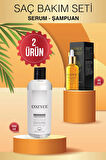 Cozyce Pamuk Sütü & Yıpranmış Hassas Saçlar Tuzsuz Şampuan 500 ml Saç Bakım Serumu 30 ml