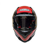 Zeus Zs-1800b Kapalı Kask Carbon Am9 Kırmızı MEDIUM