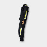 BAZEL YAĞMURLUK TAKIM KURYE PAKETÇİ SİYAH SARI ÇİZGİLİ 2X-LARGE