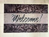 Homiano Kauçuk Kapı Paspası - Gri Welcome 