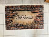Homiano Kauçuk Kapı Paspası - Tuğlalı Welcome 