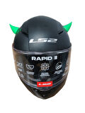 Motospartan Kask Boynuzu Yeşil 4cm