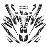 Gogo Tank Pad 002 37 Parça Honda Pcx 125 2025 Siyah Gri
