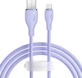 Pudding Hızlı Şarj Özellikli Lightning Kablo 2.4A 1.2 Metre, Mor