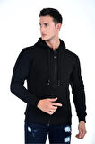 Kapüşonlu Fermuarlı Hoodie Içi Polarlı Kalın Sweatshirt Battal