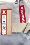 XPERMATE Yuvi Kedi Yatağı Tüy Tutmaz Kumaş, Köpek Yatağı Su İtici Kumaş Fermuarlı 80x100x28 Antrasit Bej