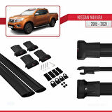 Nissan Navara 4 (D23) 2015-2021 Arası ile Uyumlu FLY Model Ara Atkı Tavan Barı Siyah 2 Adet