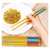 5 Li Set Ahşap Çin Çubuğu Chopstick Yıkanabilir ve Kullanılabilir 5 Çift