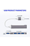 Siyah Renk Usb 3.0 4 Portlu Çoklu Splitter Adaptörü Çoğaltıcı Hub Pc Çoklayıcı