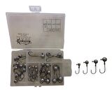 Captain 6436 Compact Eco Mix Kutulu Jig Head Seti 2-3-5-7gr 34 adet