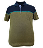 Büyük Beden Erkek Tişört Panolu Pike Polo Yaka Cepli