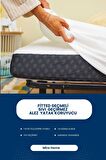 Mira Home Lastikli 90 x 190 Su Geçirmez Alez Beyaz