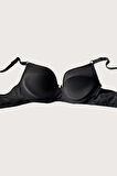 Mikro Kumaş Push Up Dolgulu Balenli Günlük Tek Destekli Sütyen