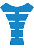 Motografix Plain Spine Blue Metallic Tankpad