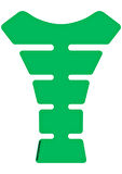 Motografix Plain Spine Green Metallic Tankpad 
